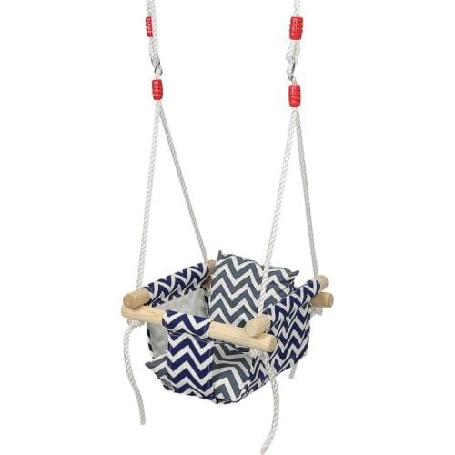 1Set Baby Swing Canvas Hanging Rocking Chair Hanging Toys Hammock Safety Baby Bouncer Outside Indoor Wooden Swing Rocker Toy HWC