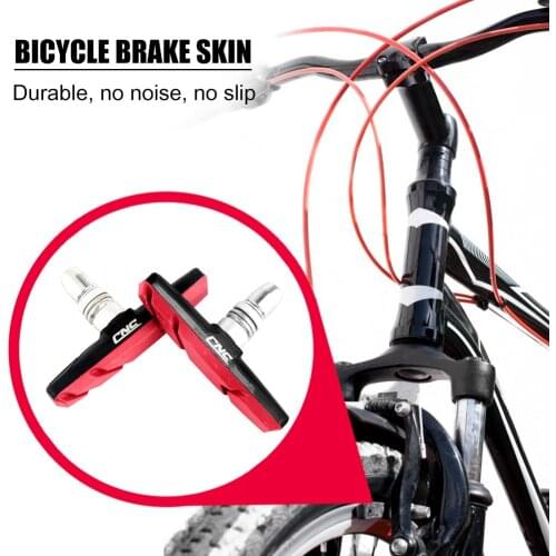 1 Pair Durable Bicycle Silent Brake Pads Mountain Road Bicycle V-Brake Pads Bike Rubber Brake Holder Blocks For Long-lasting