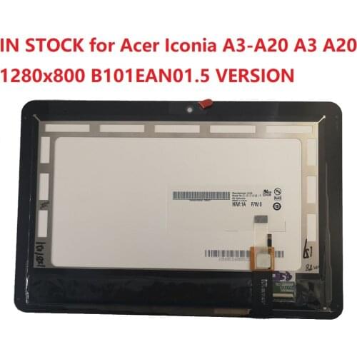 10.1" WHITE for Acer Iconia A3-A20 A3 A20 1280x800 B101EAN01.5 LCD Display Touch Screen Matrix Digitizer Assembly