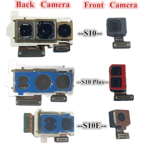 10Pcs For Samsung Galaxy S10 G973F G973U Front Camera S10+ G975F G975U S10E G970F S10 5G Back Rear Camera Flex Cable Replacement