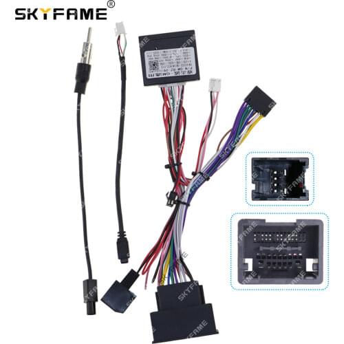 SKYFAME Car stereo Wire Harness For CHEVROLET Cruze Malibu Trax Track Tracker Aveo Buick Regal Stereo power cable canbus box