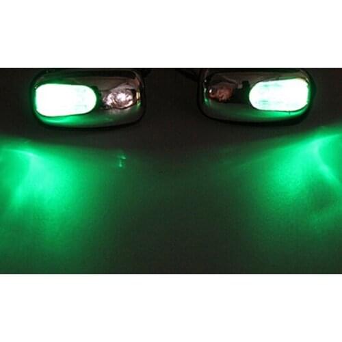 2Pcs LED Light Lamp Car Accessories Windshield Washer Wiper Jet Water Spray Nozzle Spout Wiper Washer Car Light