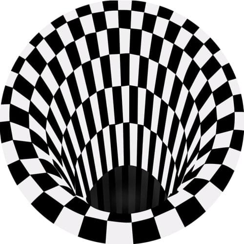 3D Vortex Illusion Back Rug Carpet Living Room Decoration Tapis Impression Print Bottomless Hole Decor Rugs Mat Dropshipping