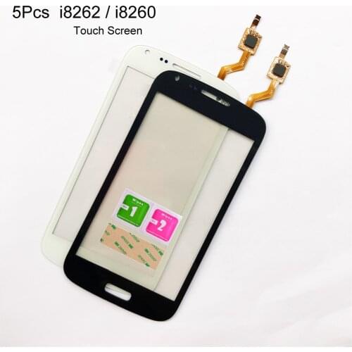 5Pcs For Samsung Galaxy Core I8260 I8262 Touch Screen Digitizer Front Glass Panel Sensor Assembly Parts