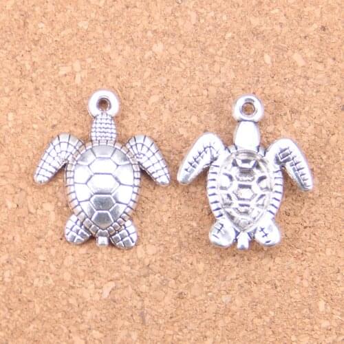 8pcs Charms tortoise turtle sea 26x23mm Antique Pendants,Vintage Tibetan Silver Jewelry,DIY for bracelet necklace