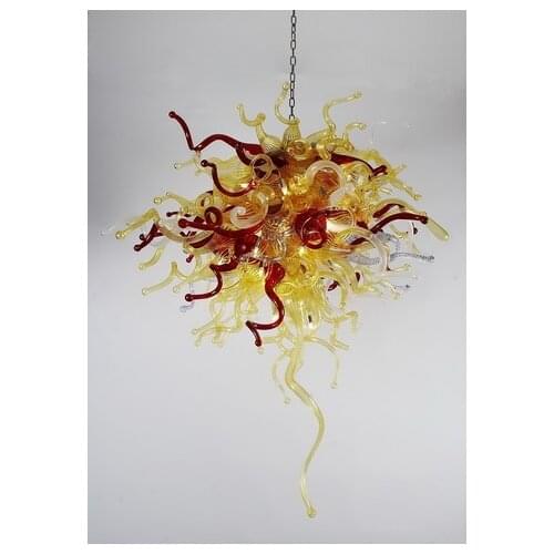 AC 110V 240V LED Bulbs Handmade Blown Murano Glass Modern Art Deco Chandelier