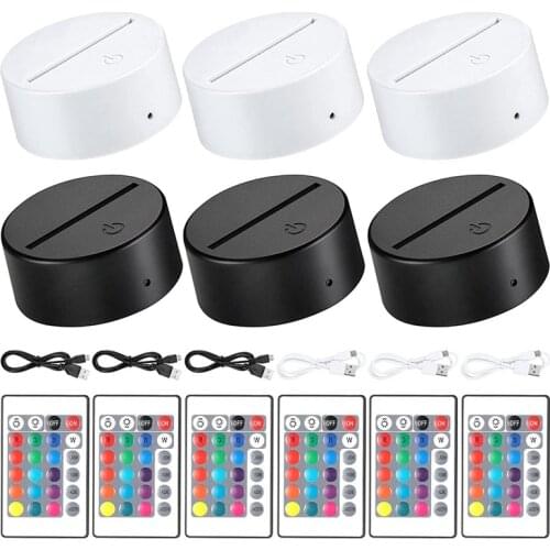 Promotion! 3D Night LED Light Lamp Base 16 Colors LED Light Display Base With Remote Control And USB Cable,For Restaurant Room S