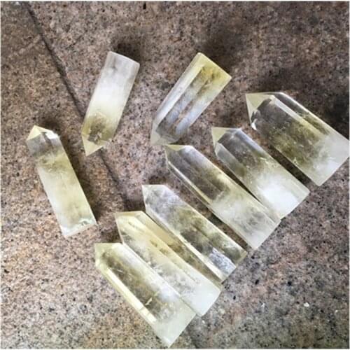 Citrine Quartz Crystal Wand Point Natural Stones For Home Decoration