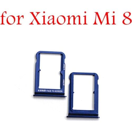 For Xiaomi Mi 8 Card Tray Holder Micro SIM Nano SIM SD Card Card Slot Adapter Holder for Xiaomi Mi8 Repair Spare Parts