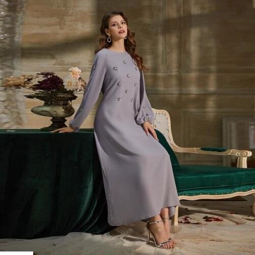 Dubai Abaya Muslim Fashion Hijab Dress European Islam Clothing Abayas Womens Robe Musulman De Moda Femme Vestidos F2666