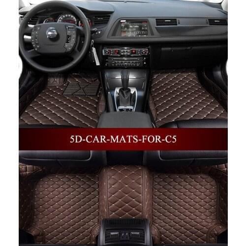 Leather Car floor mat carpet rug for Citroen C3 C4 C5 DS Quatre Triomphe Elysee custom fit car carpet floor foot mats