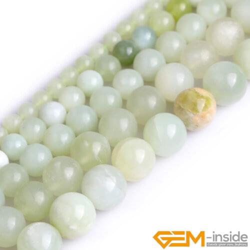 Natural HuaShow Jades Round Beads For Jewelry Making Strand 15 inch DIY Bracelet Necklace Jewelry Bead For Women Gifts 6 8 10mm