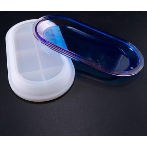 DIY Oval Plate Transparent Silicone Mould Resin for Making Jewelry Molds
