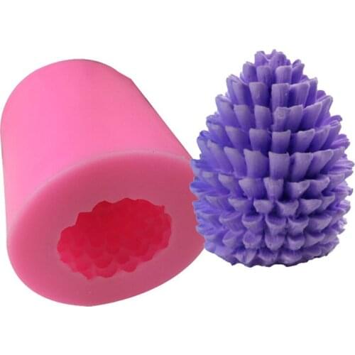 Pinecone Christmas Candle Mould Cylindrical Soap Mould Silica Gel Mould fondant cake decorating tools cakes mold