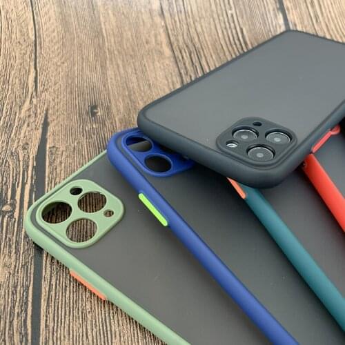 Translucent Matte case For iPhone 11 Pro Max shockproof back Cover For iPhone X XS MAX XR 8 7 6 6s PLUS SE 2020 Phone Hard Cases