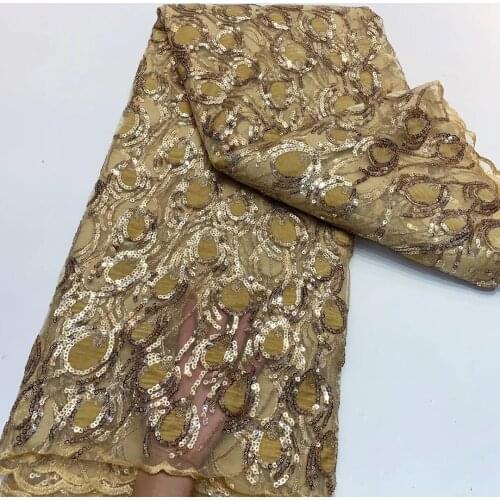 The Latest Sequined African Fabric Lace Nigeria Lace Fabric 2021 High Quality Lace French Mesh Lace Fabric ZX4425