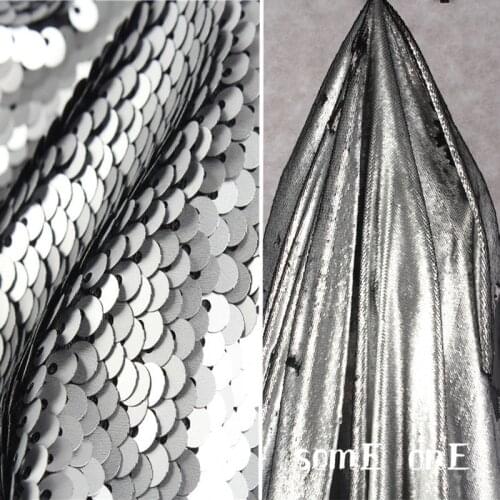 Scales Sequined Mesh Fabric Both Colors DIY Background Decor Props Stage Clothes Skirt Dress Designer Fabric