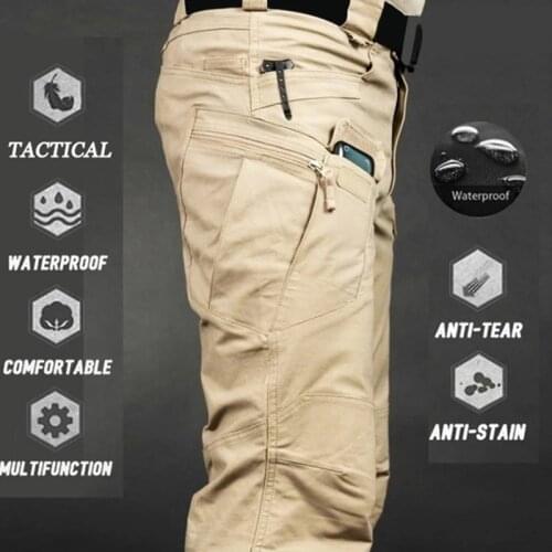 Tactical Hiking Pants Men Outdoor Sports Elastic Multi-pocket Waterproof Camouflage Trousers Mountain Trekking Climbing Pants