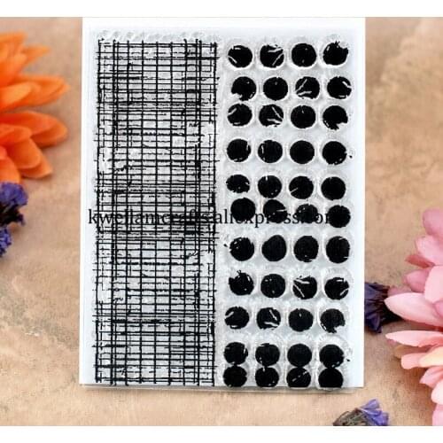 Dots and Grid Background Scrapbook DIY photo cards rubber stamp clear stamp transparent stamp 7.5x10cm KW7102456