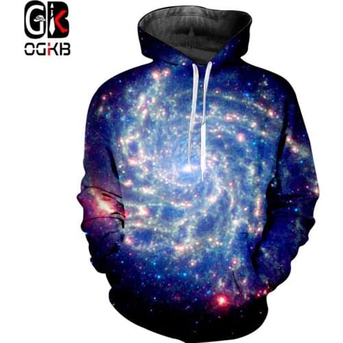 OGKB Men Women Hoodies Starry Night 3d Printing Hoodie Sweatshirt Tracksuit Sportwear Spring Fashion Personality Casual Cardigan