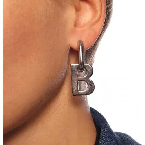 Exknl Letter Drop Vintage Earrings For Women Boho Big Wedding Alphabet Metal Long Earrings Female Jewelry Brincos 2021 Gifts