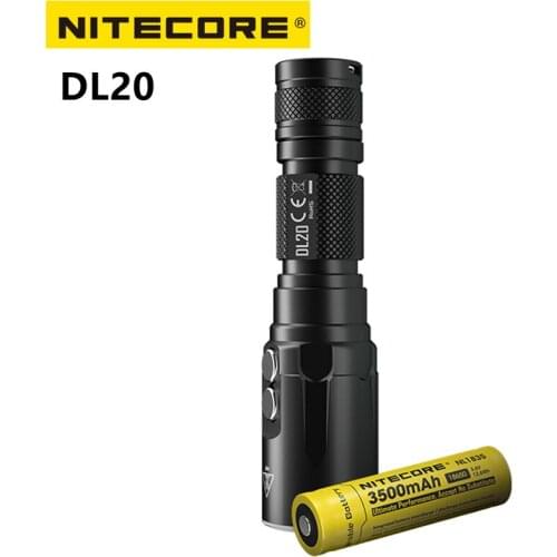 NITECORE DL20 Diving Flashlight 1000Lumens White+Red Light IPX8 Rating Waterproof Underwater Troch Light With 3400mAh Battery