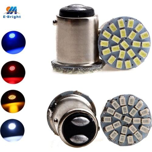 YM E-Bright 100X S25 P21/5W 1157 BAY15D 1206 22 SMD 12V Auto Car Led Turn Lamp Brake Tail Parking Light Reversing Lamps