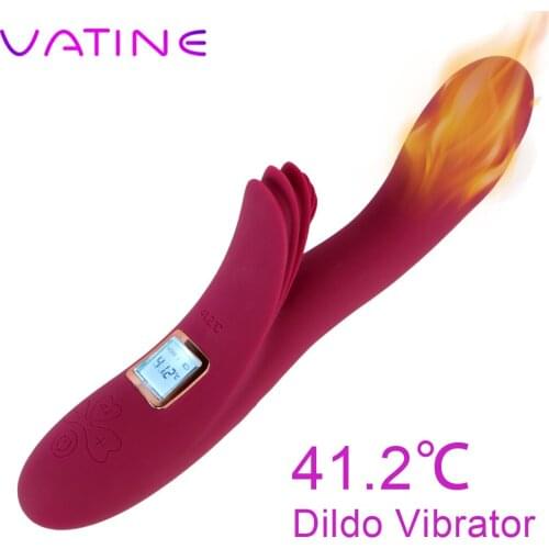 VATINE 10 Speed G Spot Dildo Massager Female Masturbator Heating Vibrator Wand Clitoris Stimulator Sex Toys for women
