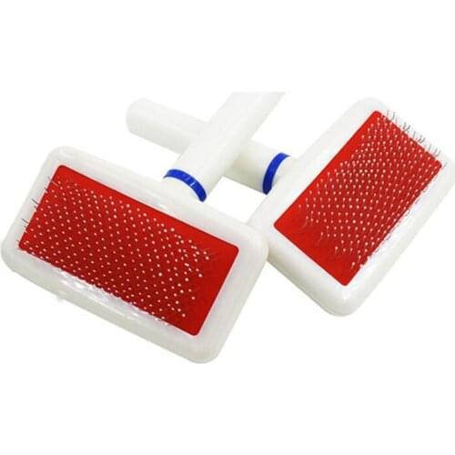 1 Pieces Multi-purpose Needle Comb For Dog Cat White Plastic Handle Pet Grooming Comb Suitable For Long And Short Hair Pet