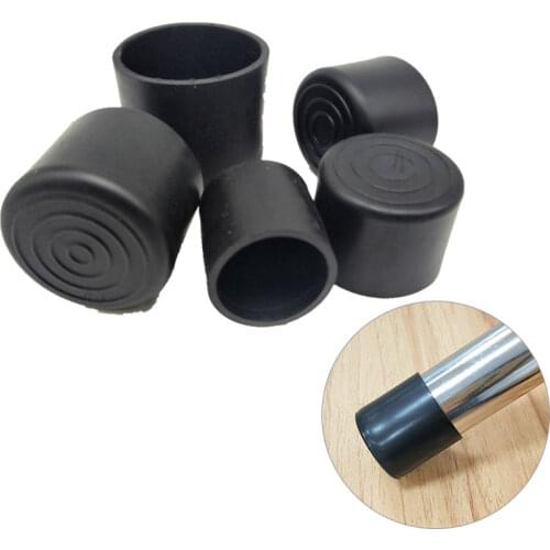 10PCS PVC Table Chair Leg caps Black soft Rubber Leg Mats Non-slip Table Foot dust Cover Floor Protector Pads