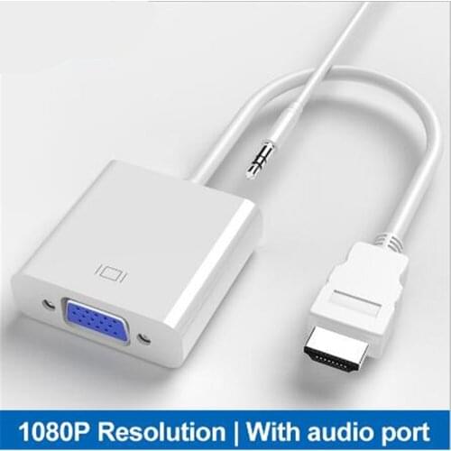 1080P HDMI-compatible to VGA Adapter Digital to Analog Converter Cable For Xbox PS4 PC Laptop TV Box to Projector Displayer HDTV