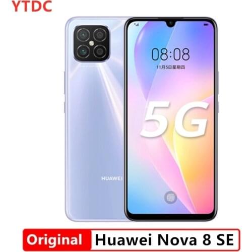 2020 New Huawei Nova 8 SE 8GB RAM 128GB ROM 5G Smart Phone 6.53'' OLED Screen 3800mAh Battery Rear Main Camera 64.0MP 66W Charge