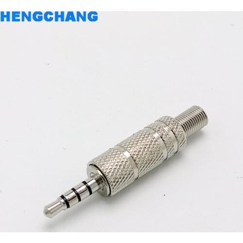 4Pins 3.5mm plug RCA Connector RCA plug 3.5 jack Stereo Headset Dual Track Headphone 10pcs/lot