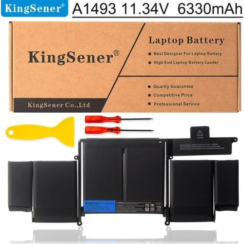 KingSener 11.34V 6300mAh A1493 Laptop Battery or Apple Macbook Pro Retina13-INCH A1502 (2013 2014 Year) Free Screwdriver