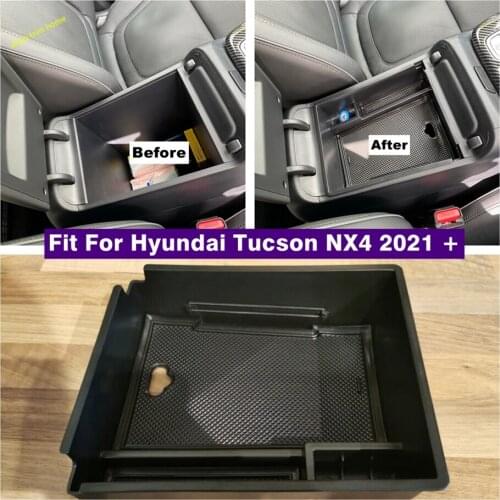 Accessories Central Control Container Storage Box Phone Tray Accessory Kit For Hyundai Tucson NX4 Automatic Version 2021 2022