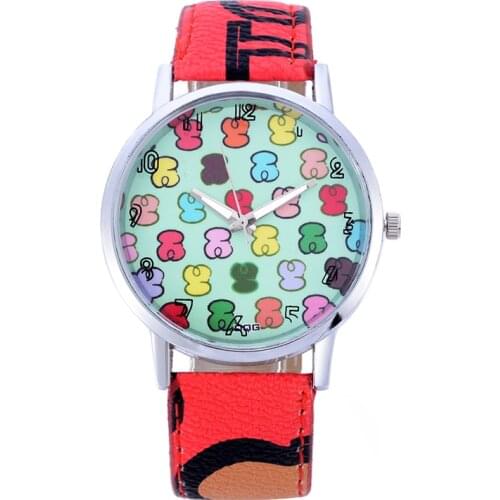 New famous brand bear Women Watch Zegarek Damski ladies Casual Leather Quartz Watches Relogio Feminino Wristwatches Hot Gift