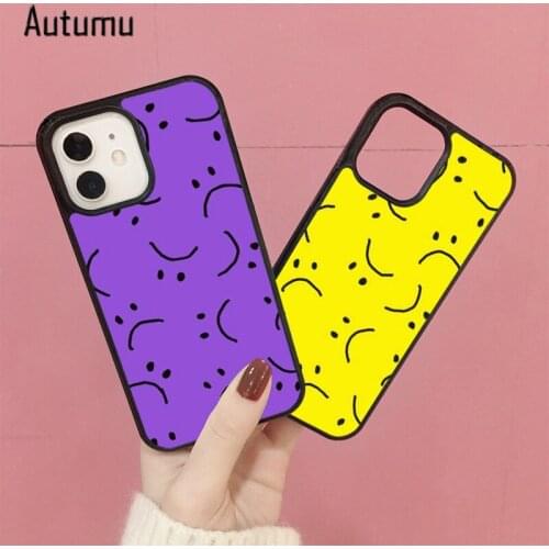 Phone Case for iPhone 12 mini X XS XR 11 Pro Max SE 2020 5 6S 7 8 Plus Samsung Galaxy S8 S9 S10 S20 S21 Frowning Cover
