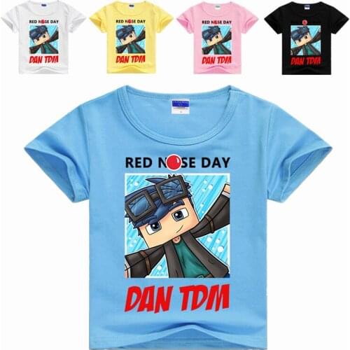 90-160CM 2-12Y Cartoon avatar print ROBLOXNOG Kids Summer Clothes Enfant Girls Shirts Childrens T-Shirts Boys Short Sleeve Tops