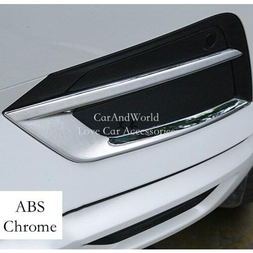 For Volvo XC60 XC 60 2018 2019 ABS Chrome Car Front Foglight Fog Light Lamp Frame Cover Trims Exterior Garnish Car Accessories