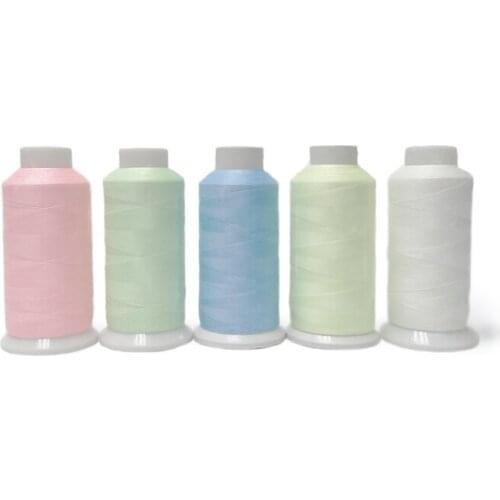Large Spools 30WT Glow In The Dark Thread Filament Ideal For Knitting Embroidery 2500Yards - 5 Colors available 150d/2