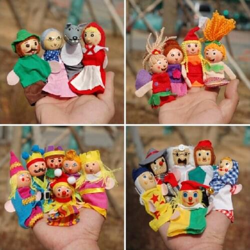 King and Little Red Riding hood mermaids story animal gloves puppet finger puppet hand puppet fantoches kids toys