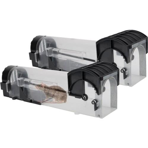 2pcs Humane Live Mouse Trap No Kill Smart Mice Rodent Catcher Safe Around Children Pets Quick Effective Automatic Lock Mousetrap