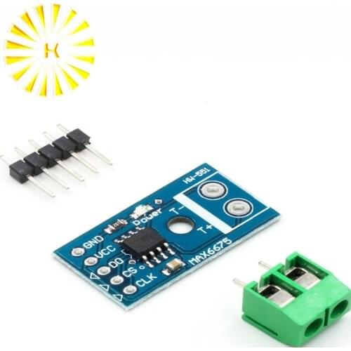 MAX6675 K Type Thermocouple Temperature Sensor Converter Board SPI Interface Module 50mA Terminal DIY Connector