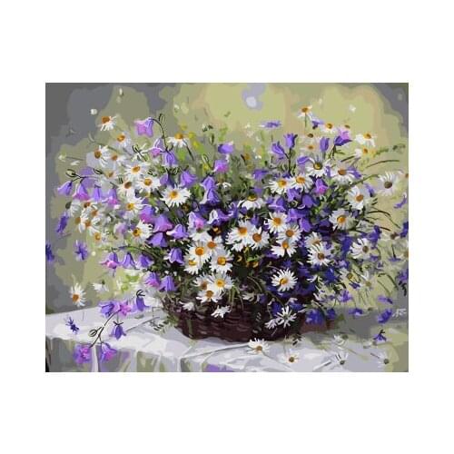 DRAWJOY Flower Framed Oil Paint DIY Painting By Numbers Coloring By Numbers Home Decoration Painting And Calligraphy