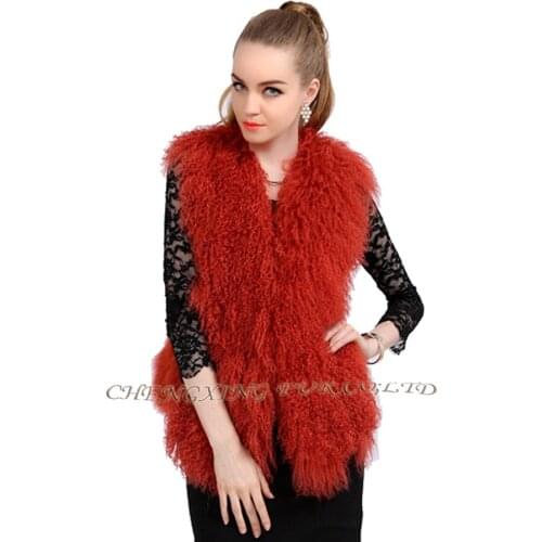 CX-G-B-160F Real Mongolian Lamb Fur Winter Vest