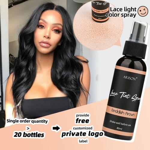 80ml Lace Tint Spray Lace Wig Adhesive Bond Quality Toupee Lace Private Light Wig Spray Custom Label Glue Color High Quality