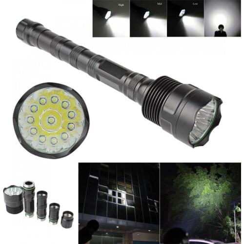 Portable 8000 Lumen Tactical Flashlight Super LED Flashlight Bright Torch Lamp with 5 switch Mode Best for Camping Hiking Riding