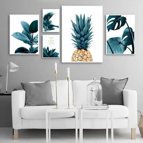 High Definition Prints Nordic Pineapple Print On Canvas Painting Poster Plant Wall Art Pictures For Living Room Bedroom Decor