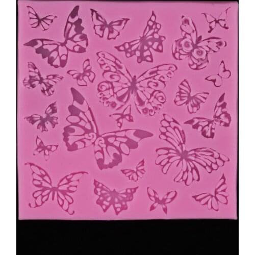 Handmade Butterflies Silicone Mold Candy Mold Mini for Cake Decor Polymer Clay Crafting Resin Epoxy Jewelry Making