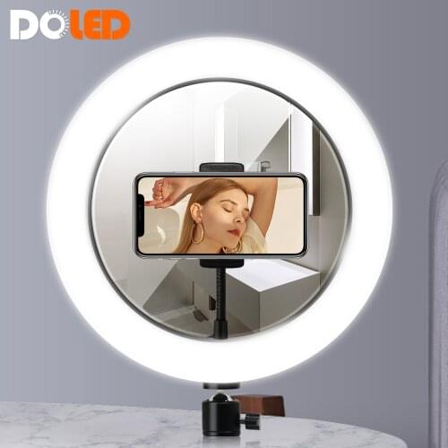 LED Ring Light Mirror with Phone Holder 3 Lighting Modes 5600K for Makeup Video Selfie Photo Live Streaming on YouTube TikTok